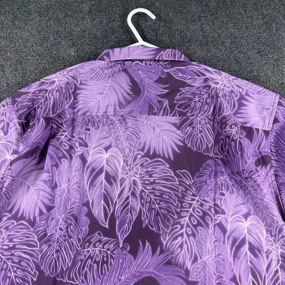 Tommy Bahama Button Down Mens XXL 2XL Purple Bahama Coast Luminescent Shirt NWT - Picture 9 of 14